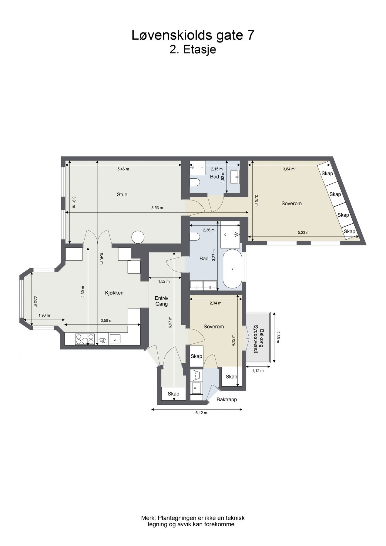 Planskisse. Skissen er ikke målbar og er kun ment som en illustrasjon. Galleribilde