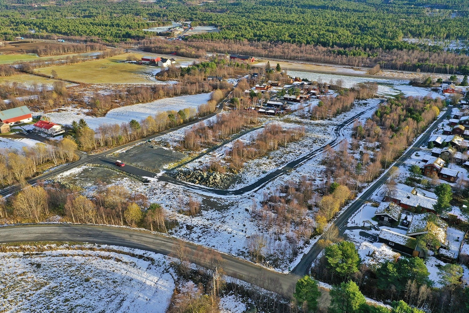 Terrenget i feltet er lett hellende mot sørøst Galleribilde