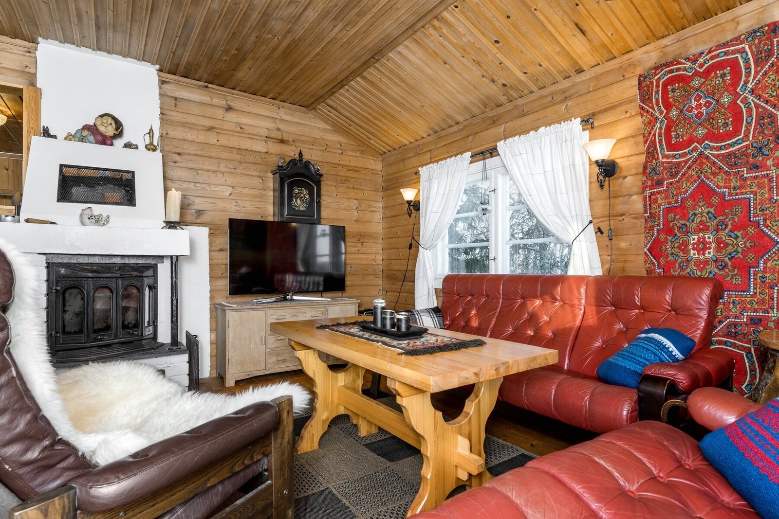 En peis med innsats gir god varme. Galleribilde