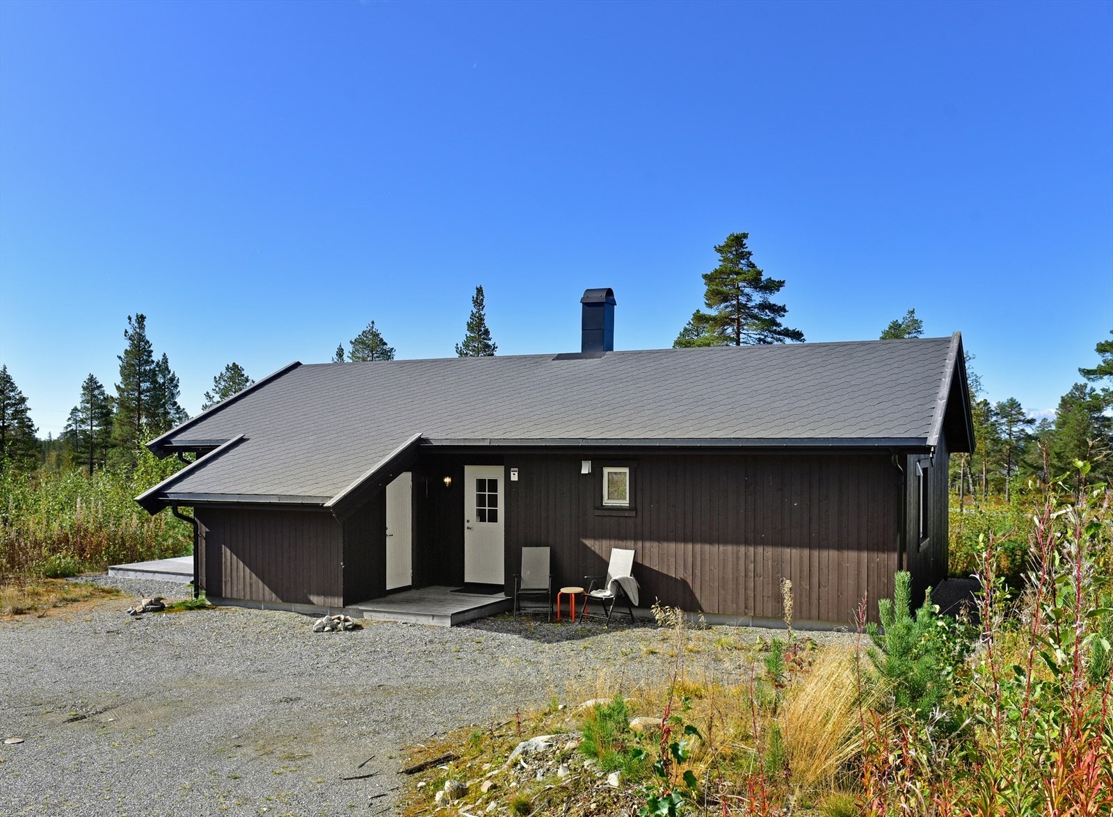 Hytta er fra 2018 og har pen hyttestandard og er forsiktig brukt. Galleribilde