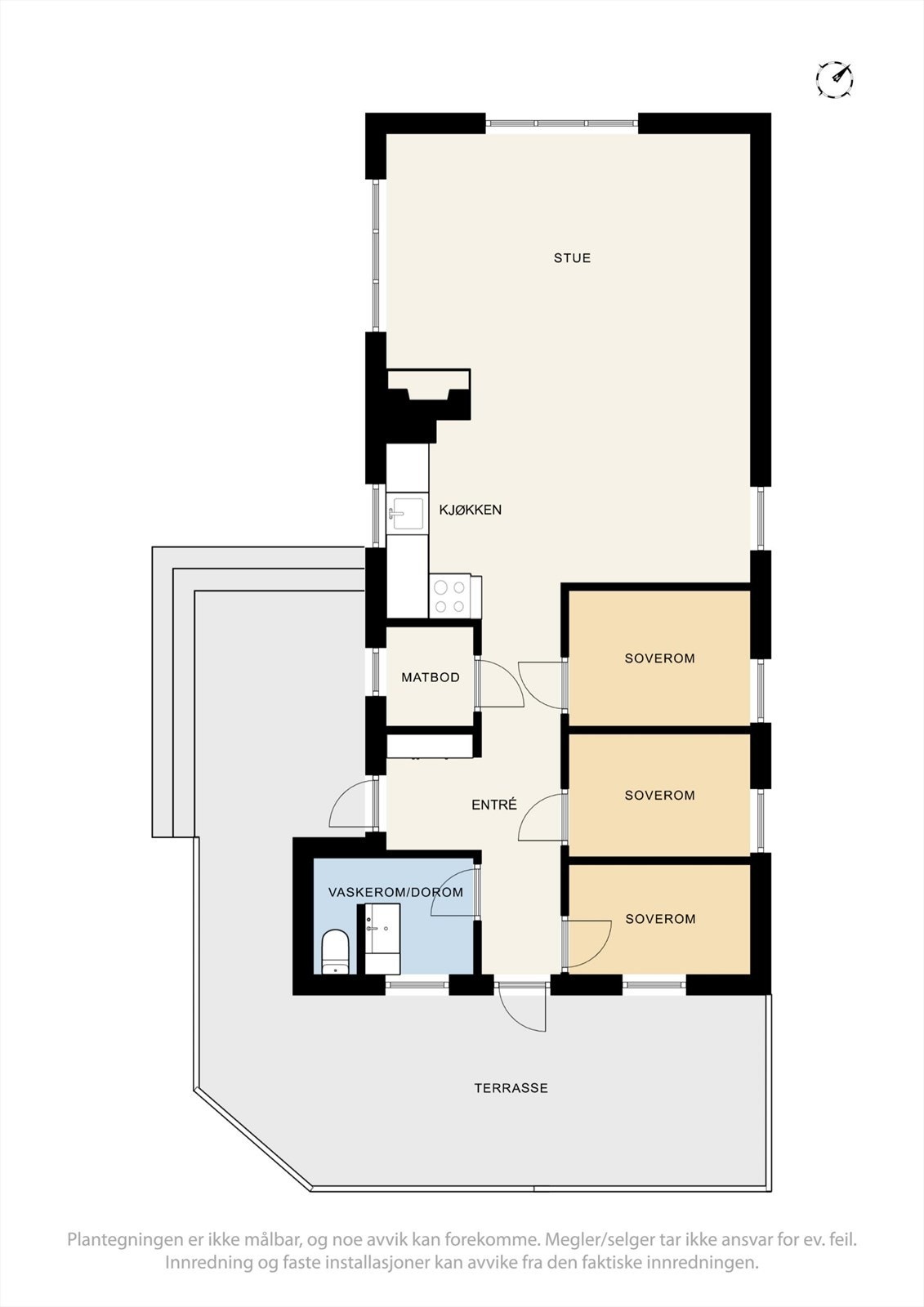 Vi starter først med plantegningen slik at det blir lettere å orientere seg. Galleribilde