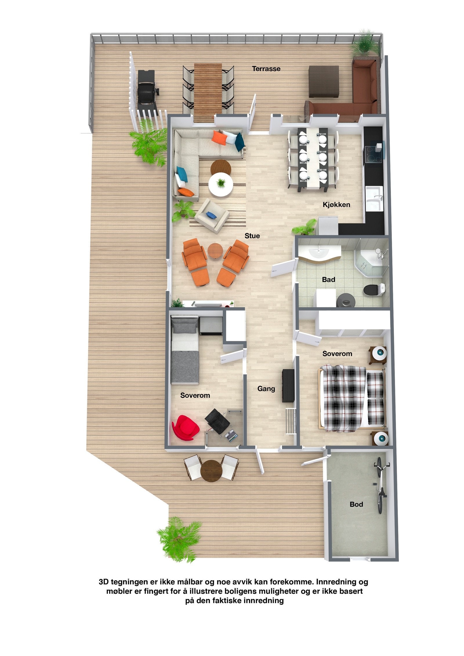 Leilighetens planskisse Galleribilde