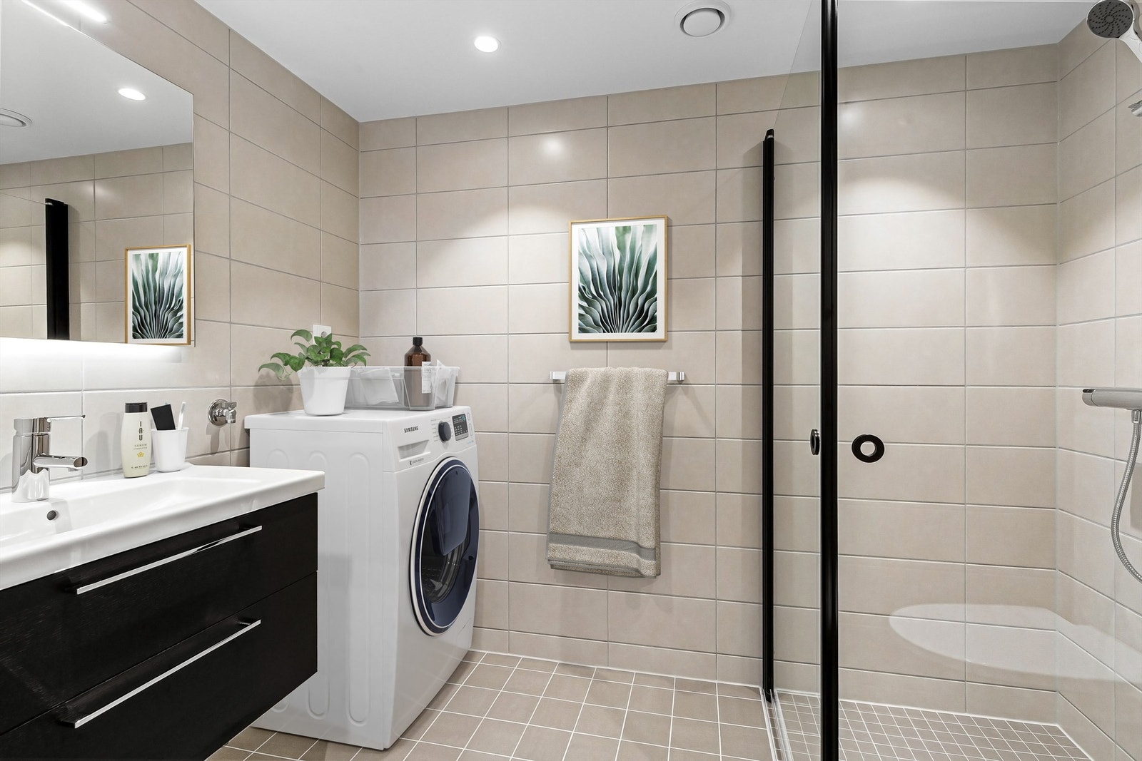 Pent flislagt baderom (digitalt stylet bilde) Galleribilde