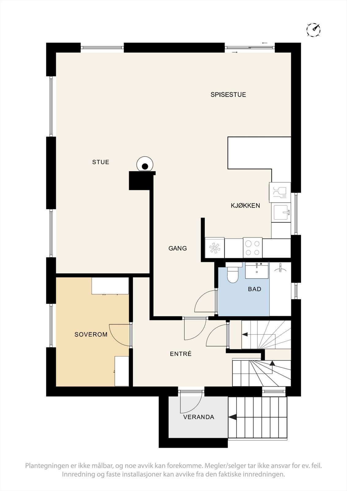 Plantegning 1.etasje Galleribilde