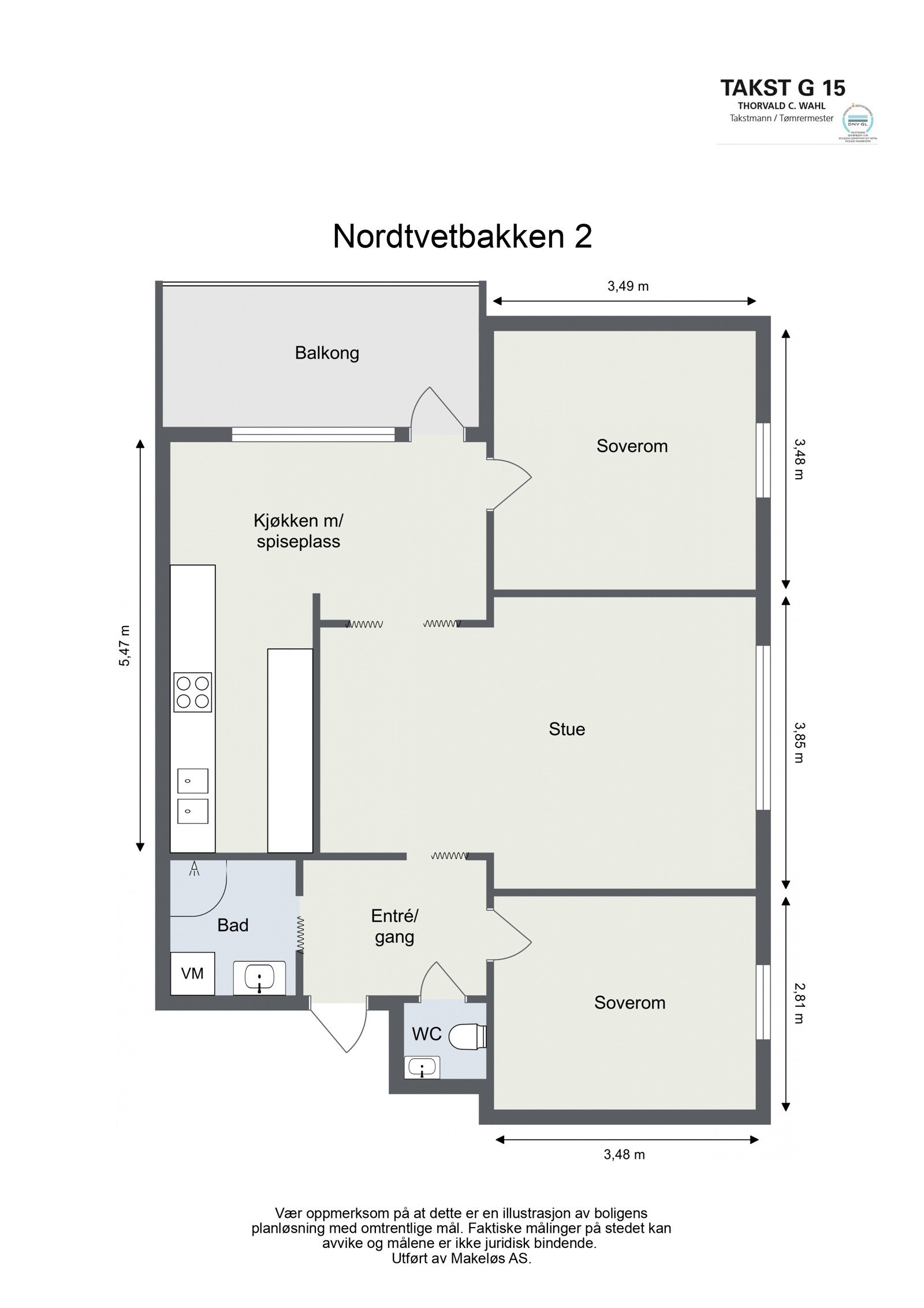 Fantastisk planløsning med store og åpne rom, adskilt toalett og bad. Overbygget balkong. Galleribilde