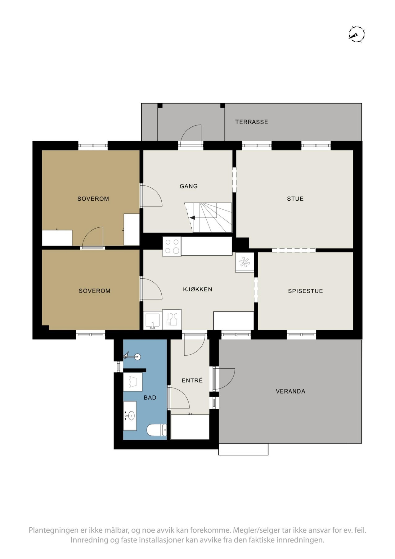 Plantegning 1. etasje Galleribilde