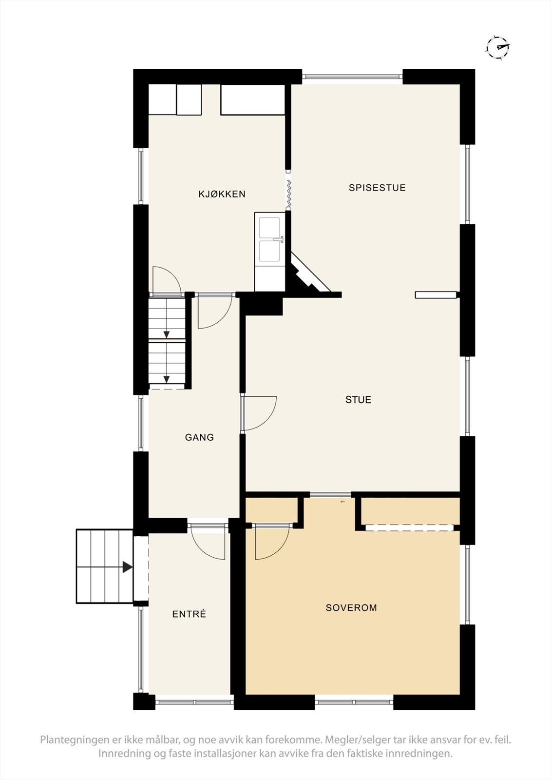 Første etasje - Se punkt "ferdigattest". Galleribilde