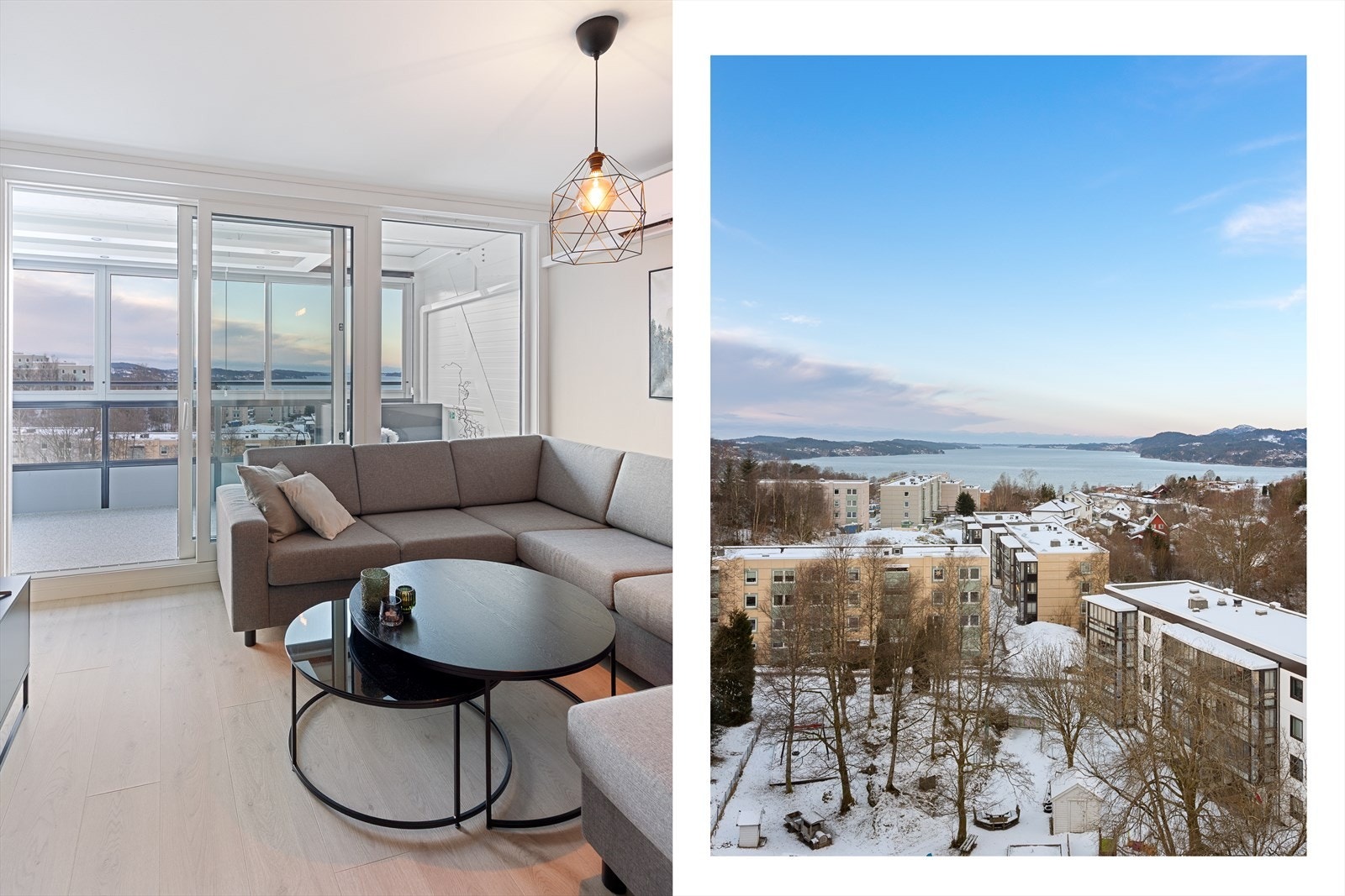 Balkongen er vendt mot vest og har supergode solforhold og ikke minst en sjeldent bra utsikt Galleribilde