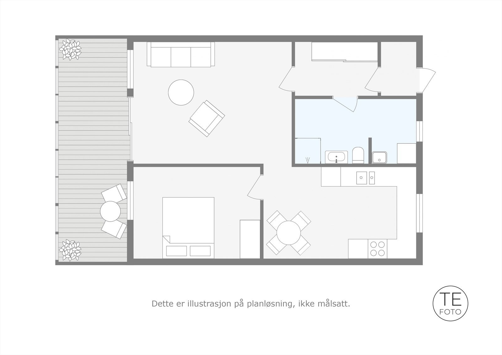 Boligens planløsning Galleribilde