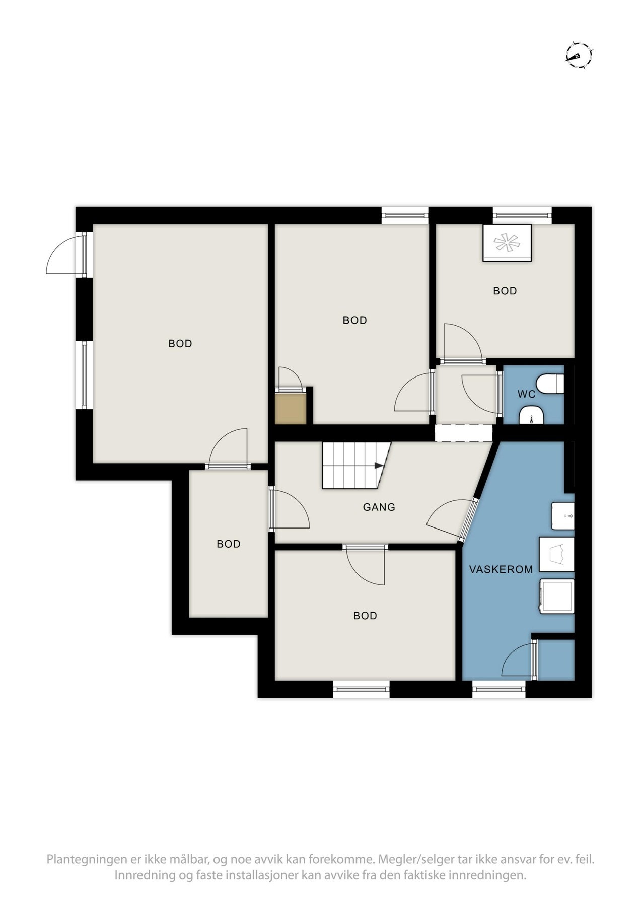 Planskisse kjeller. Galleribilde