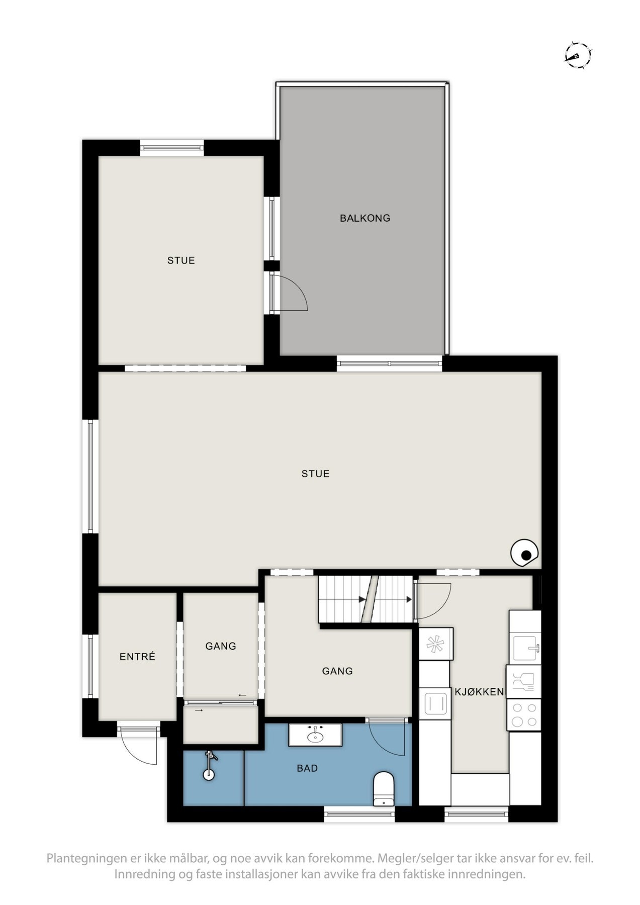 Planskisse 1. etasje. Galleribilde