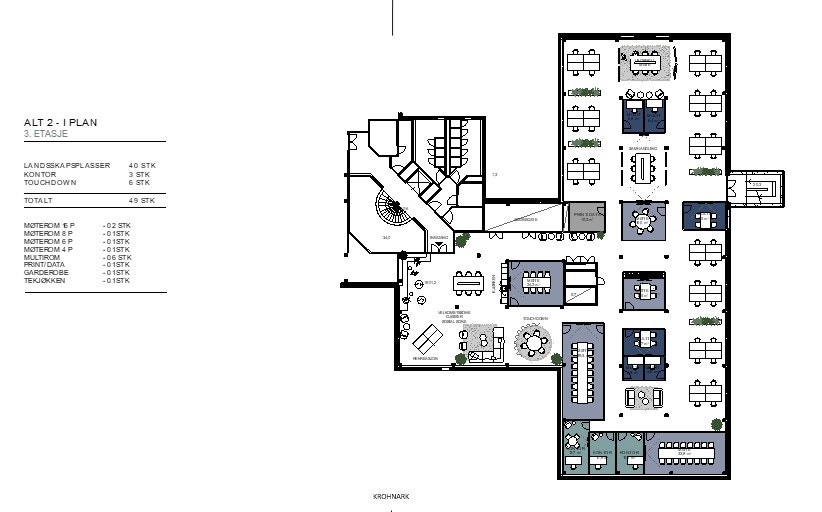 3 etg mulighetsstudie ett stort areal Galleribilde