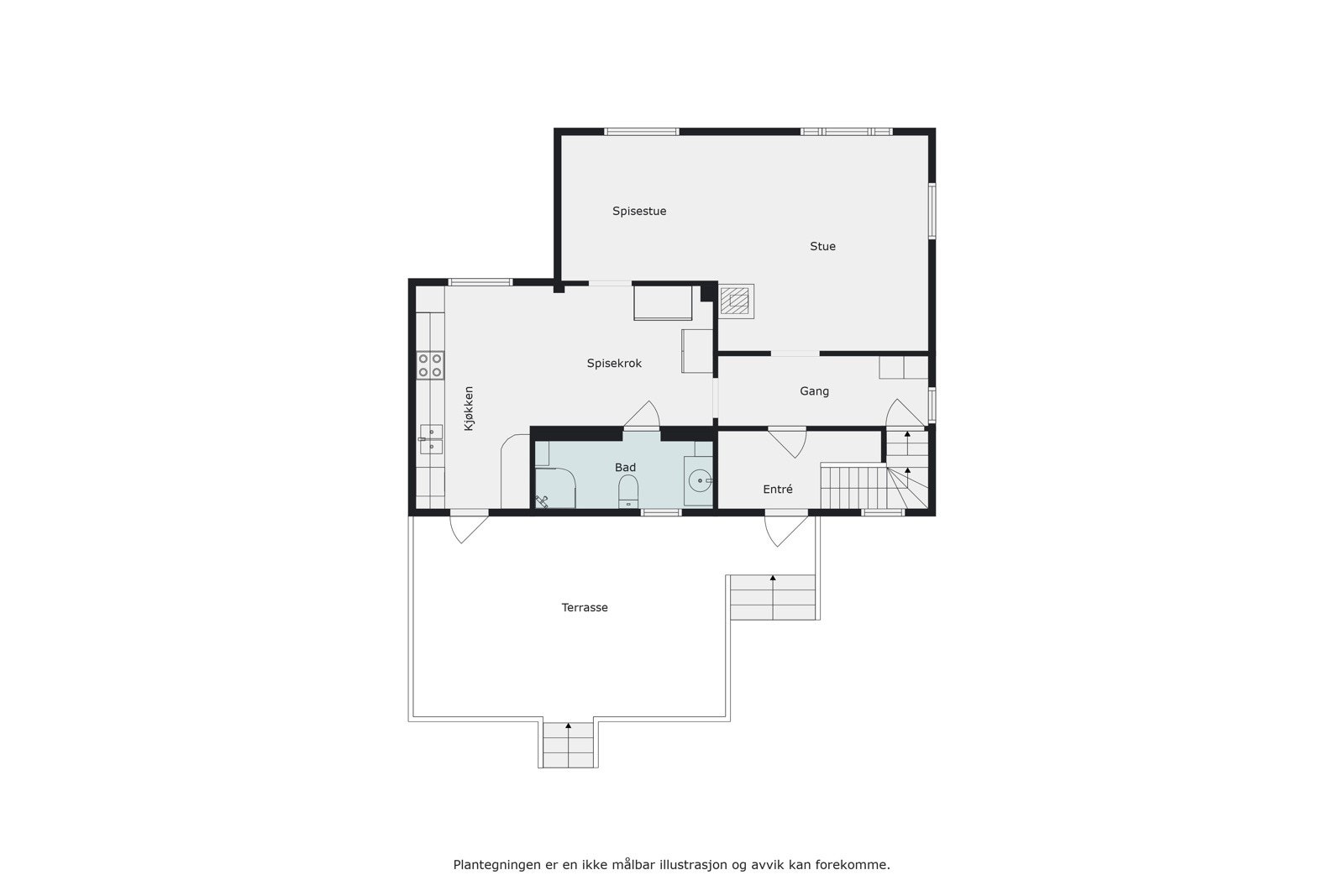 Plantegning 1. etg. Galleribilde