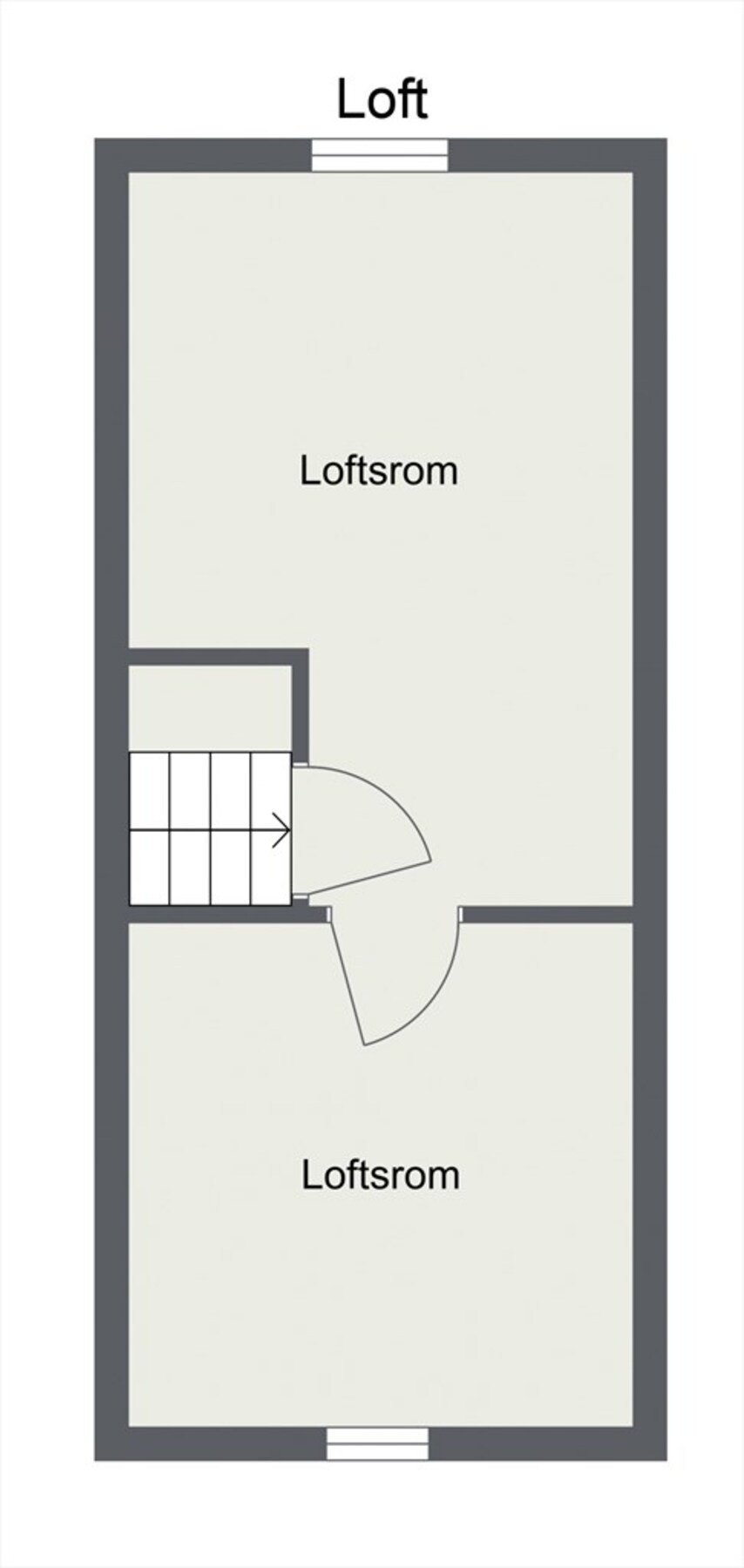 Plantegning loft. Galleribilde