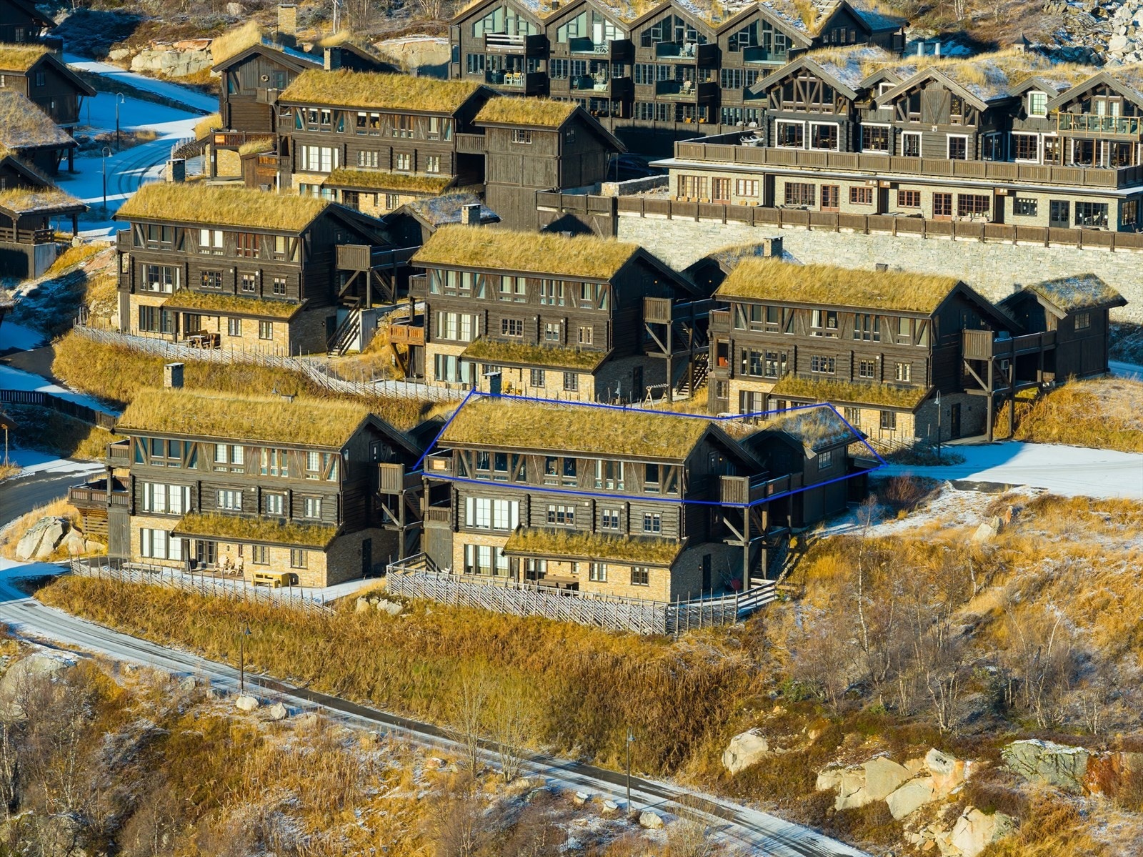 Toppleiligheten ligger fantastisk til i alpinanlegget med vid utsikt over Hovden. Galleribilde
