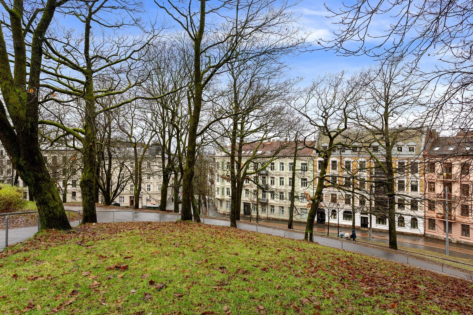 St. Hanshaugen park rett over gaten. Galleribilde