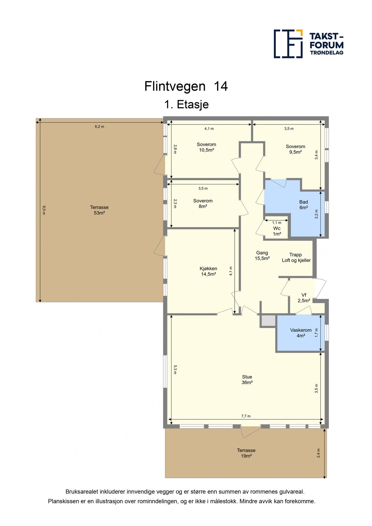 Plantegning 1.etasje Galleribilde