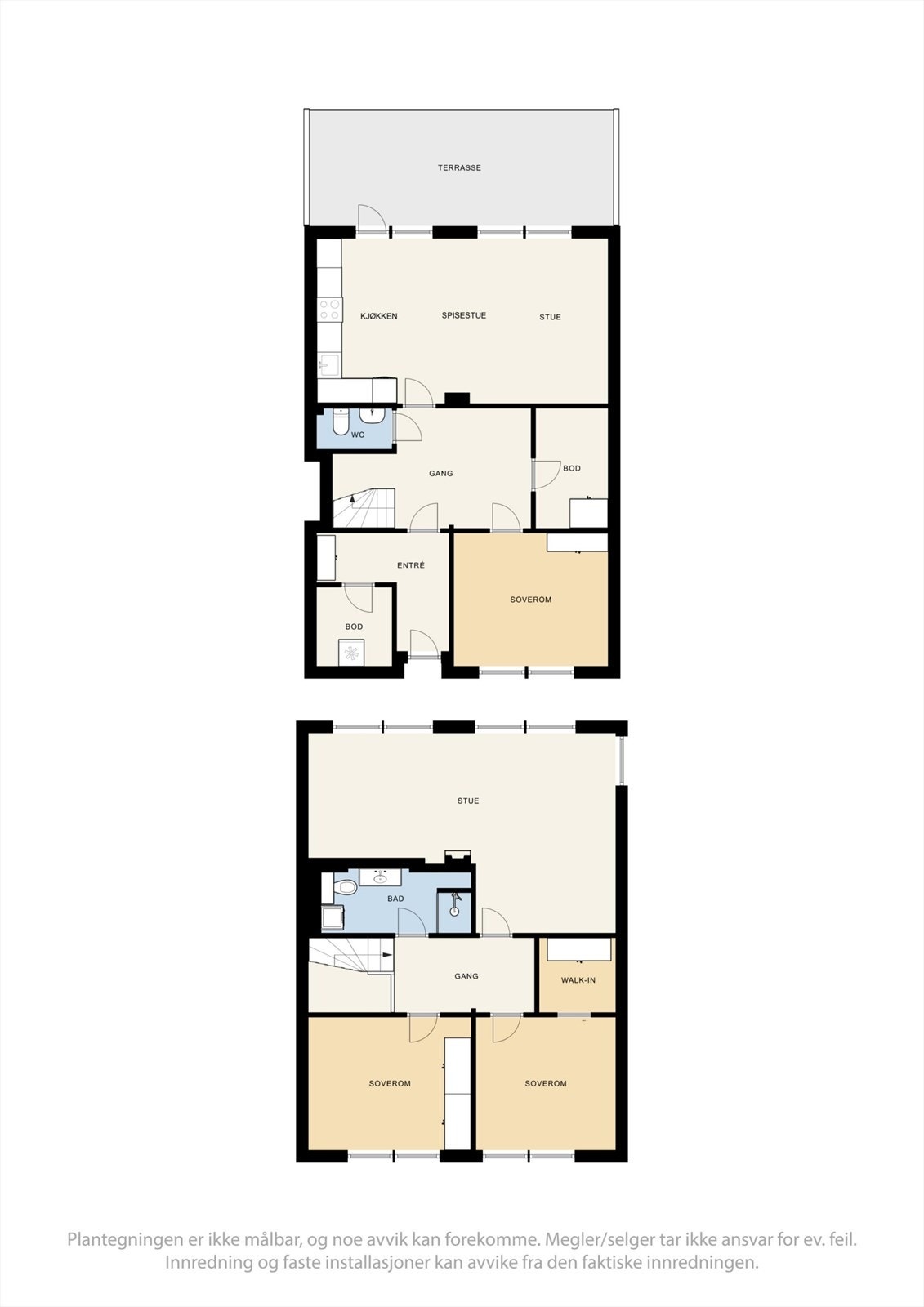 Plantegning 1. og 2. etg. Galleribilde