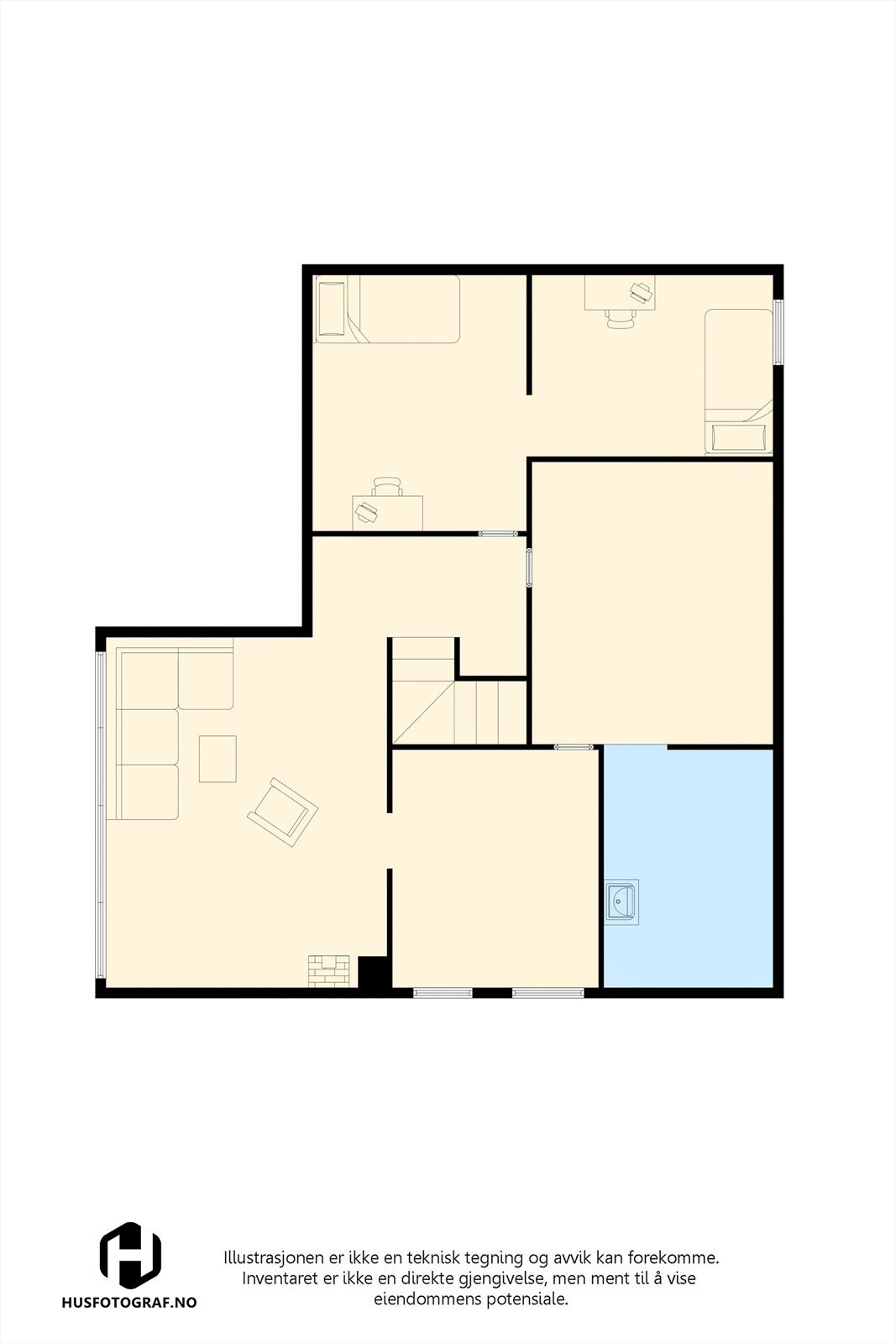 Plantegning Underetasjen. Galleribilde