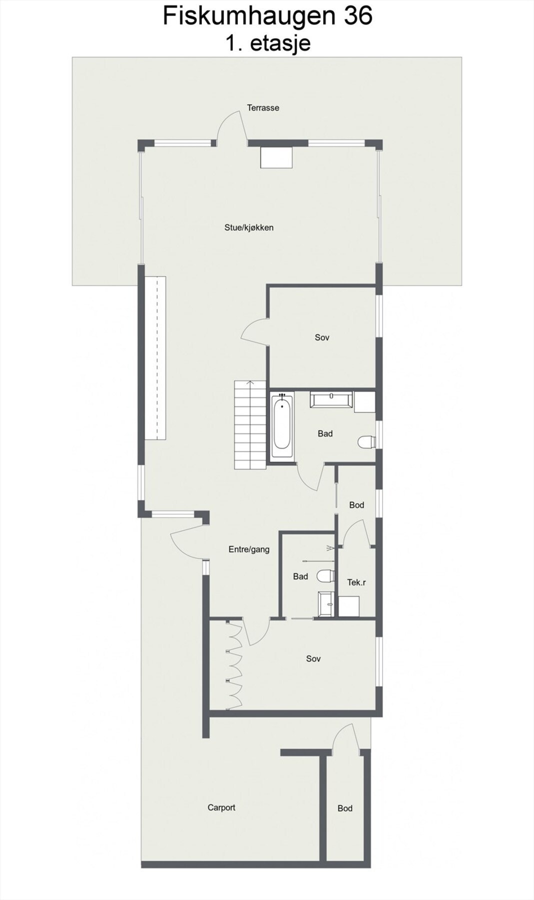 Plantegning 1. etg. Galleribilde