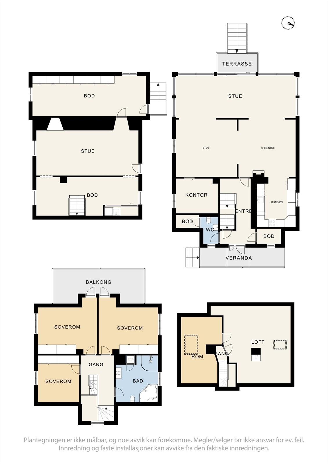 Plantegninger alle plan Galleribilde