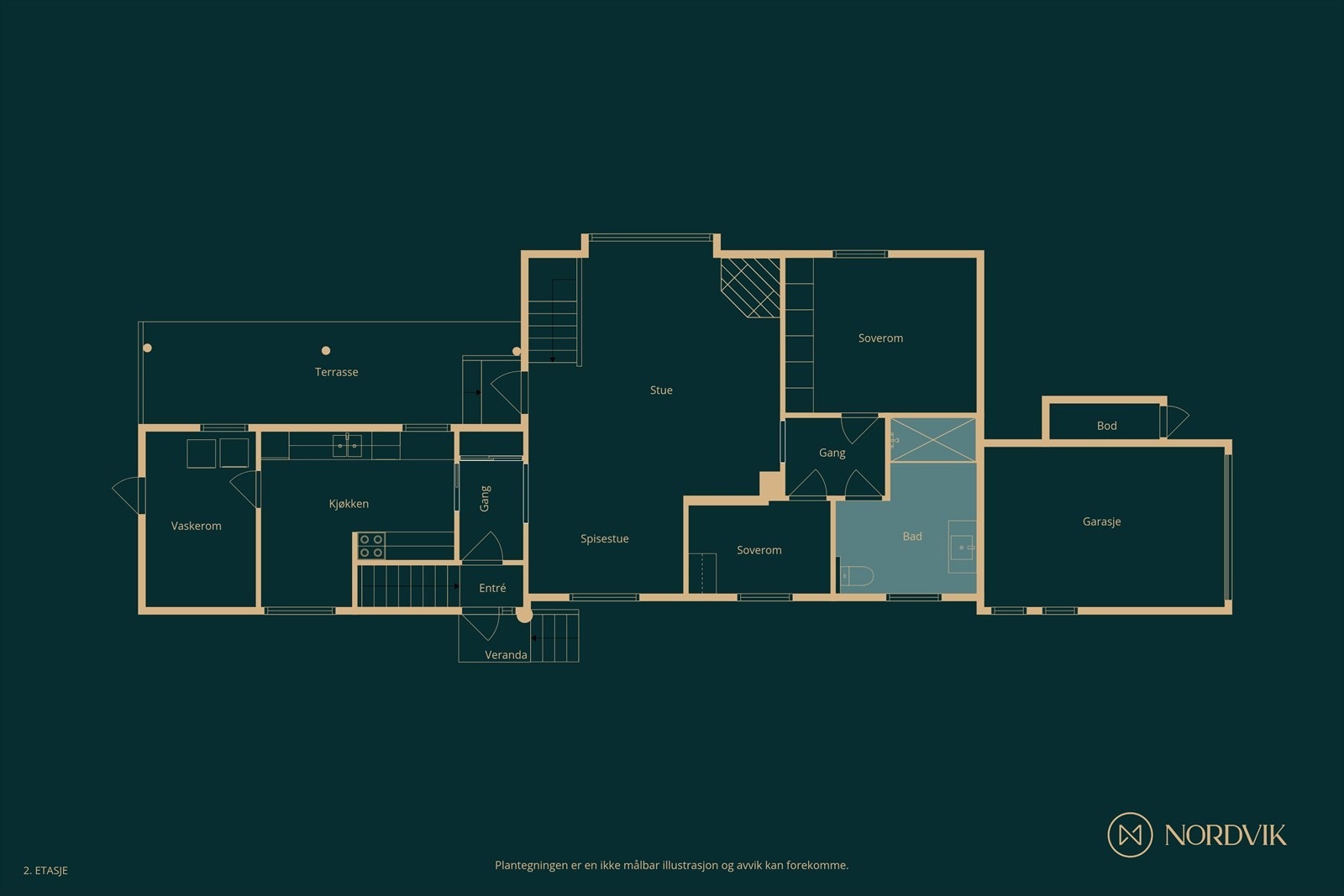 Planskisse hovedplan Galleribilde