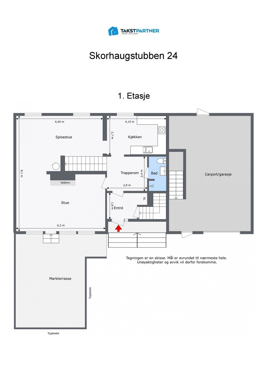 Plantegning - 1. etg. Galleribilde