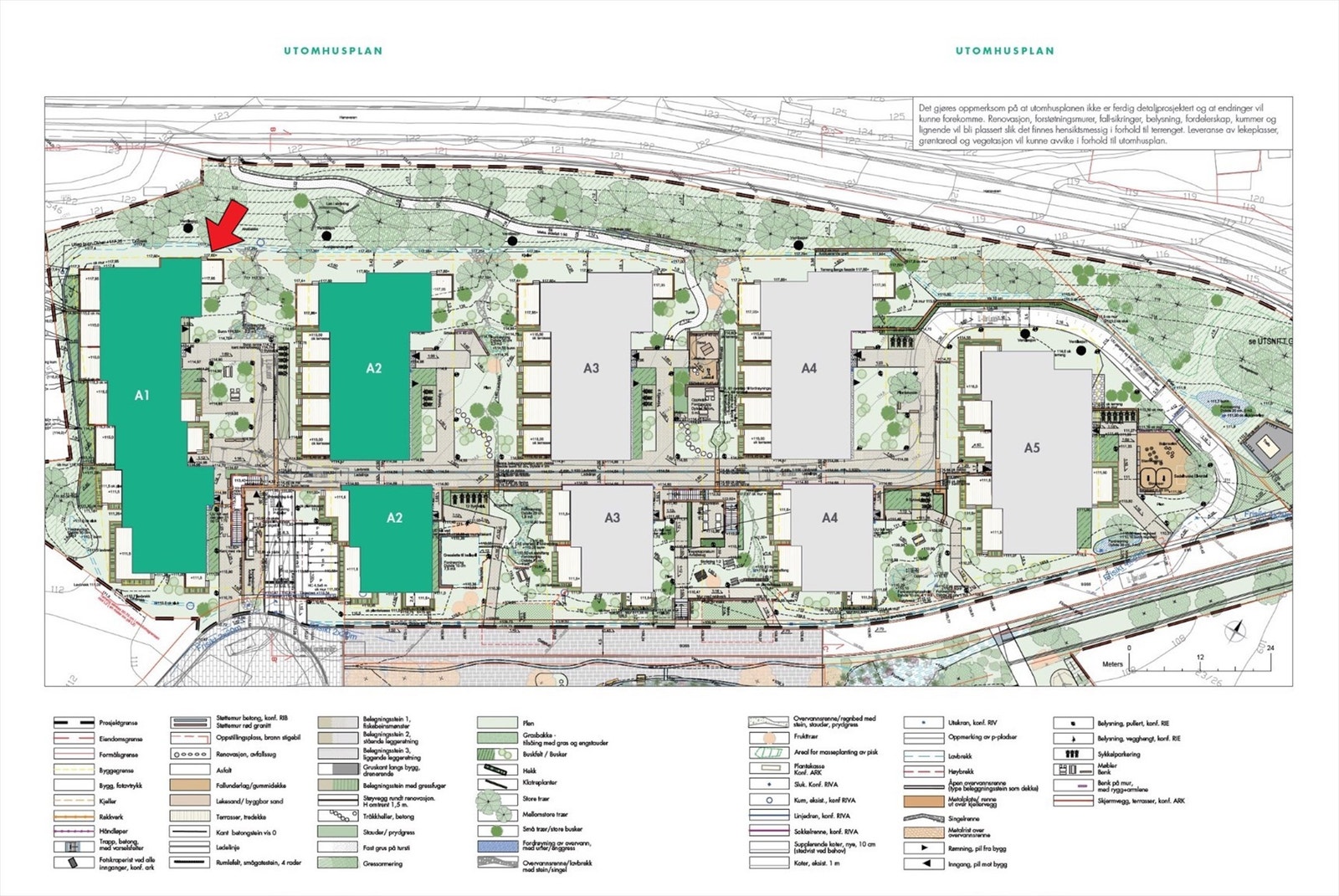 Illustrasjon utomhusplan. Avvik kan forekomme. Galleribilde