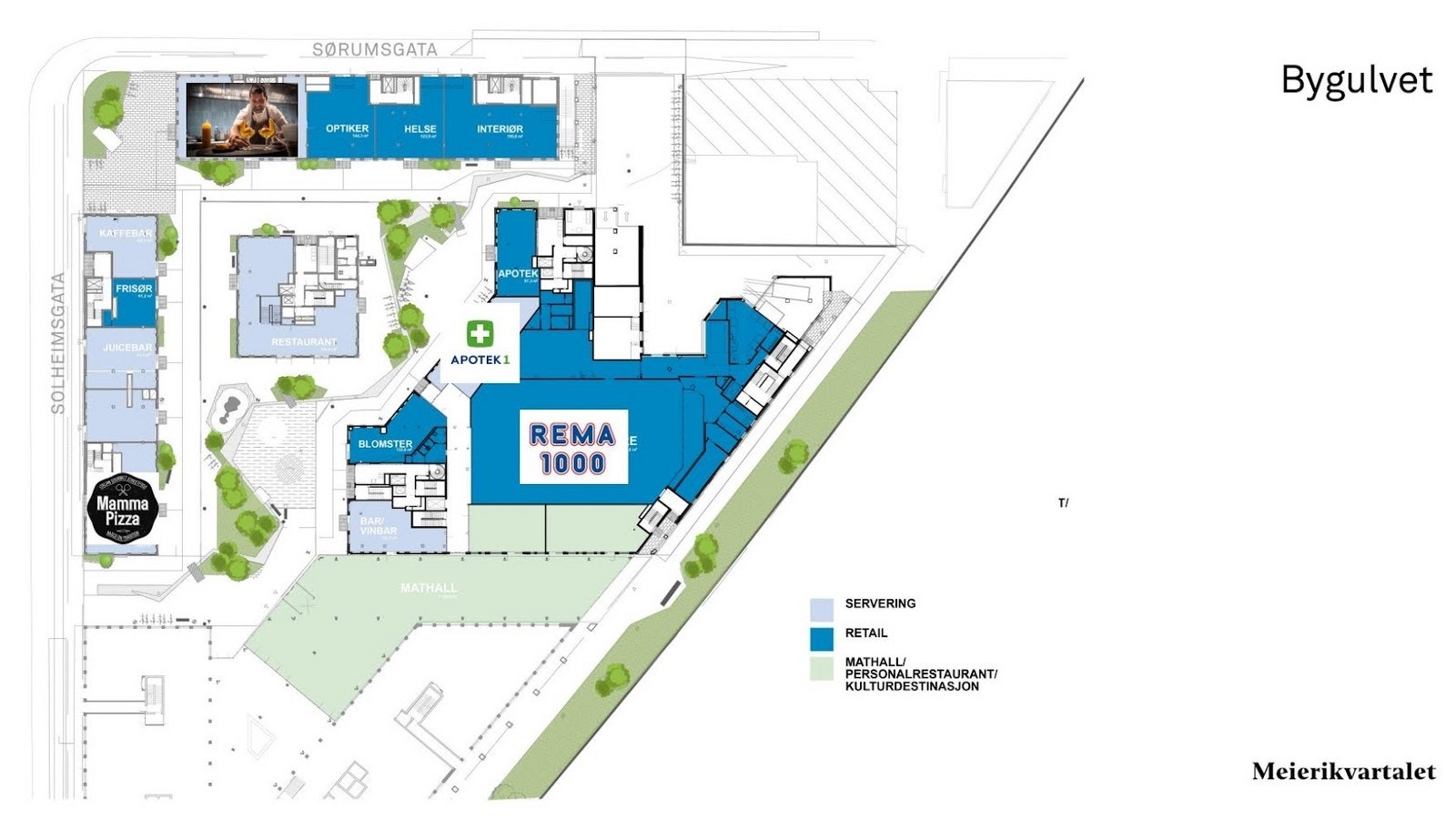 Kartbeskrivelse av bygulvet Galleribilde