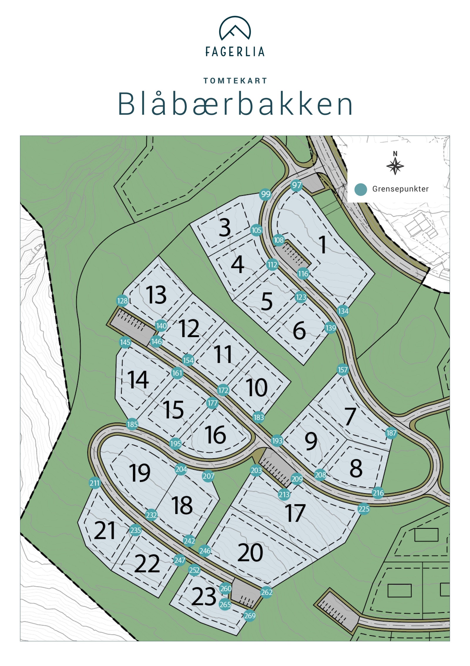 Tomtekart Blåbærbakken Galleribilde