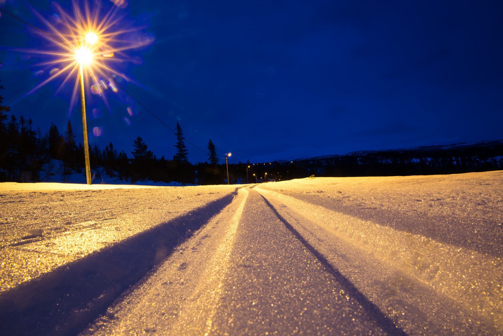 Stemningsbilde fra lysløypa Galleribilde