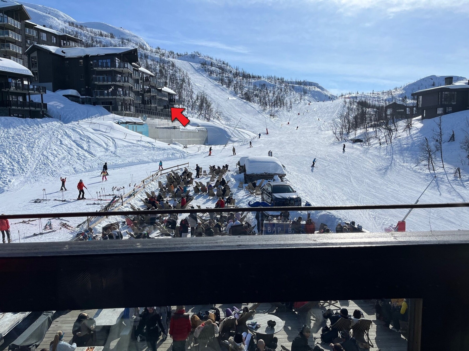 Plassering sett fra terrassen på Skigaarden Galleribilde