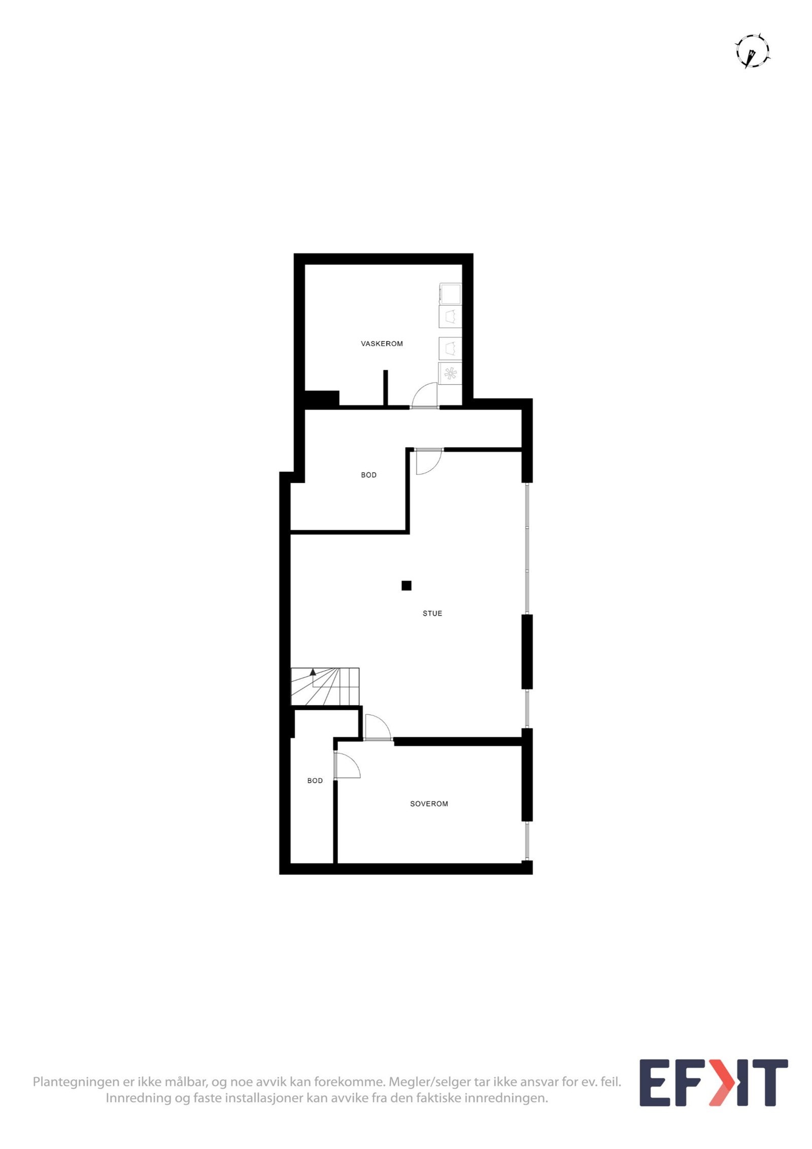 Kjelleretasjen har godkjent soveorm og kjellerstue og ellers godt med oppbevaringsplass Galleribilde