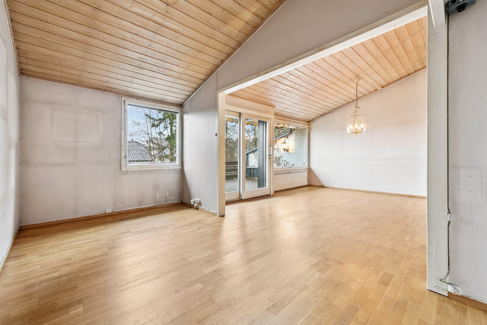 Deler av stuen er opprinnelig soverom og kan tilbakeføres. Galleribilde