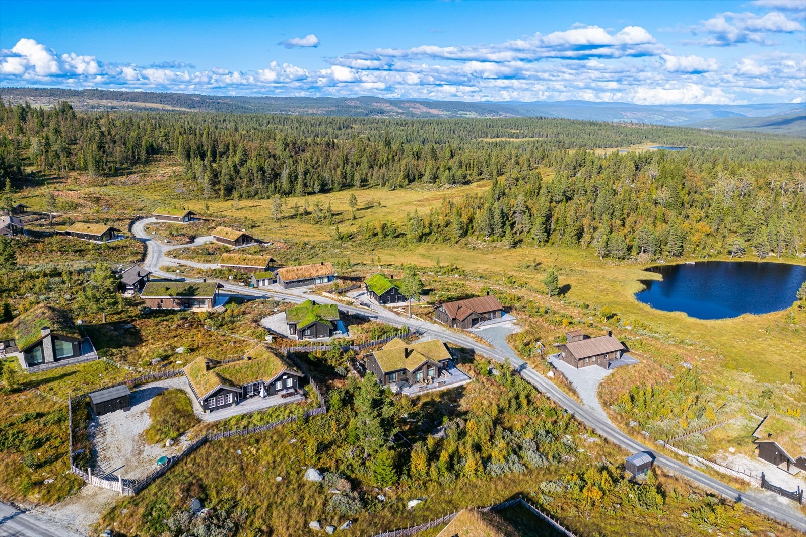 Særdeles hyggelig hyttefelt med umiddelbar nærhet til turløyper og skiløypene Galleribilde