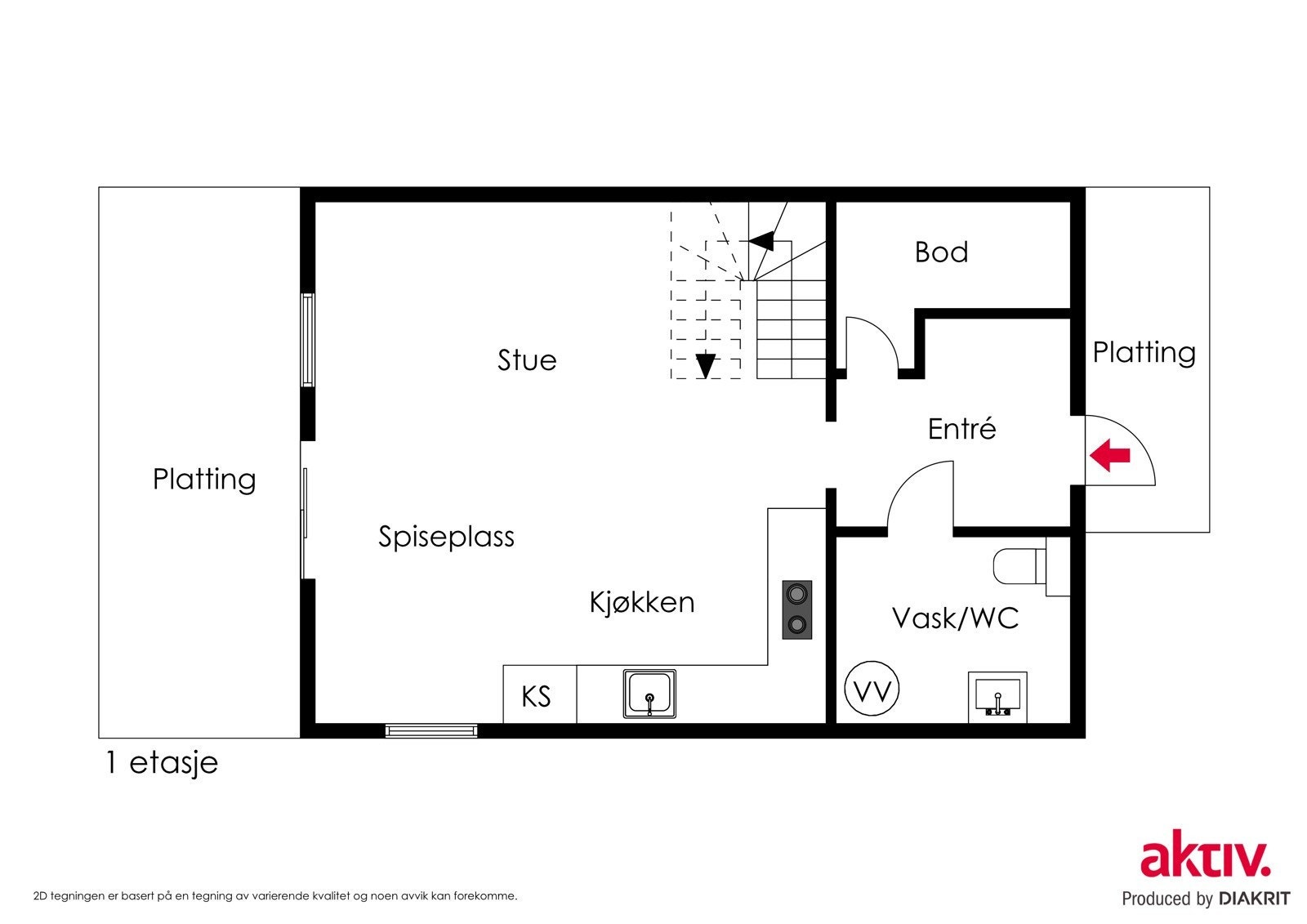 Planløsning 1 etasje. Galleribilde