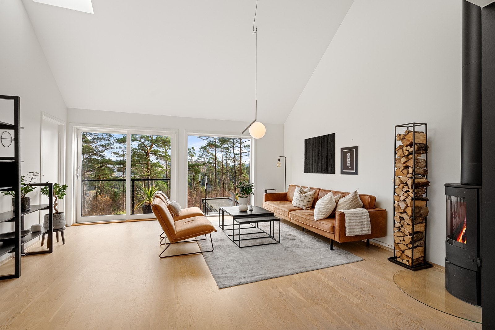 Boligen grenser til friområder som gir fint utsyn og minimalt med innsyn Galleribilde