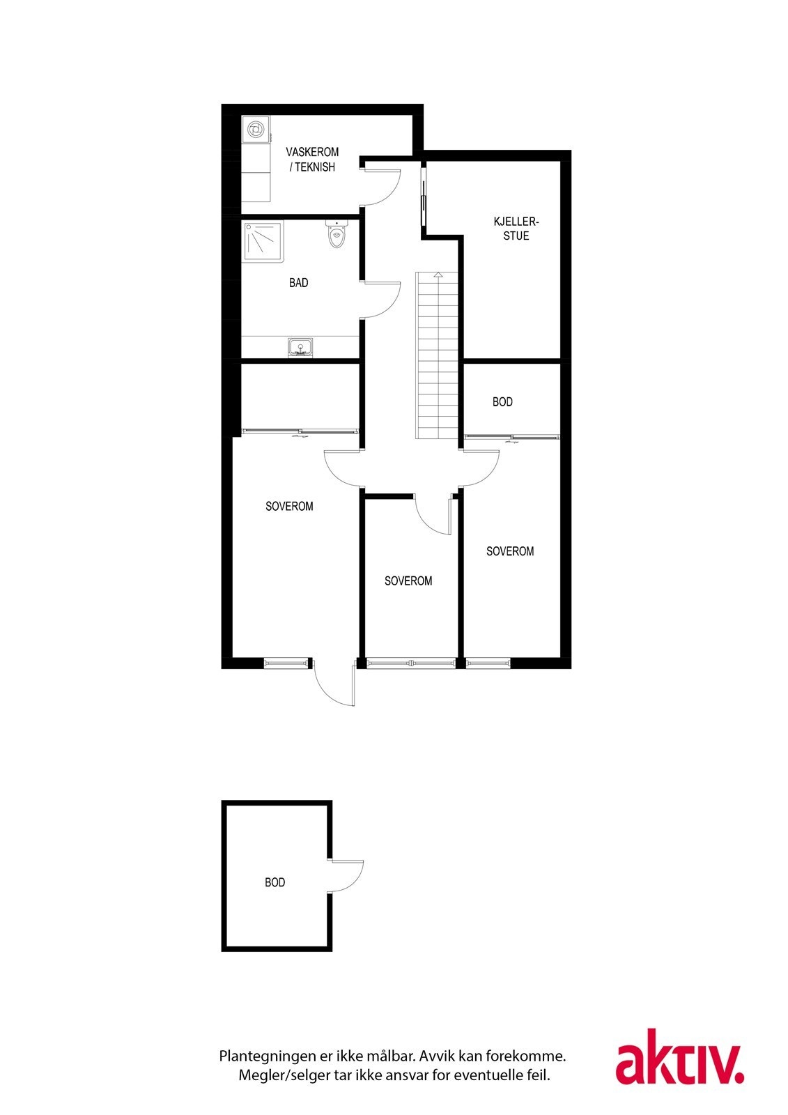 Plantegning underetasje Galleribilde