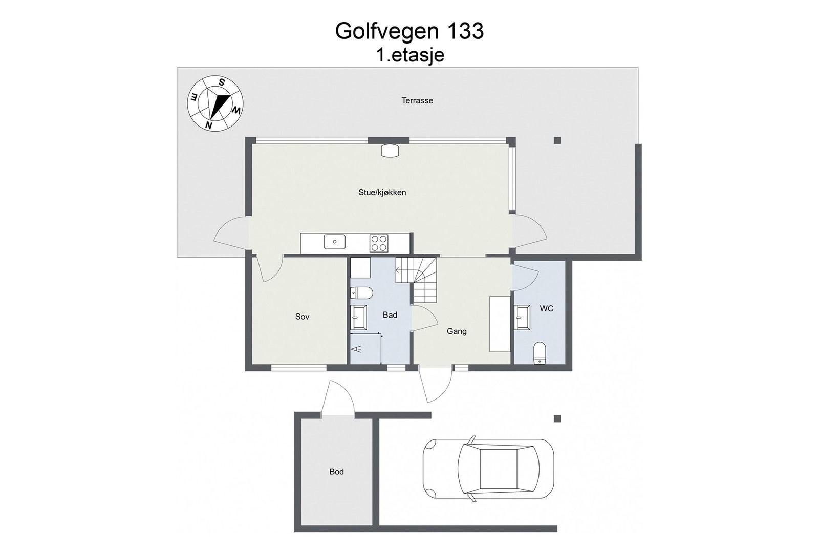 Golfvegen 133 - Hovedetasje. Galleribilde