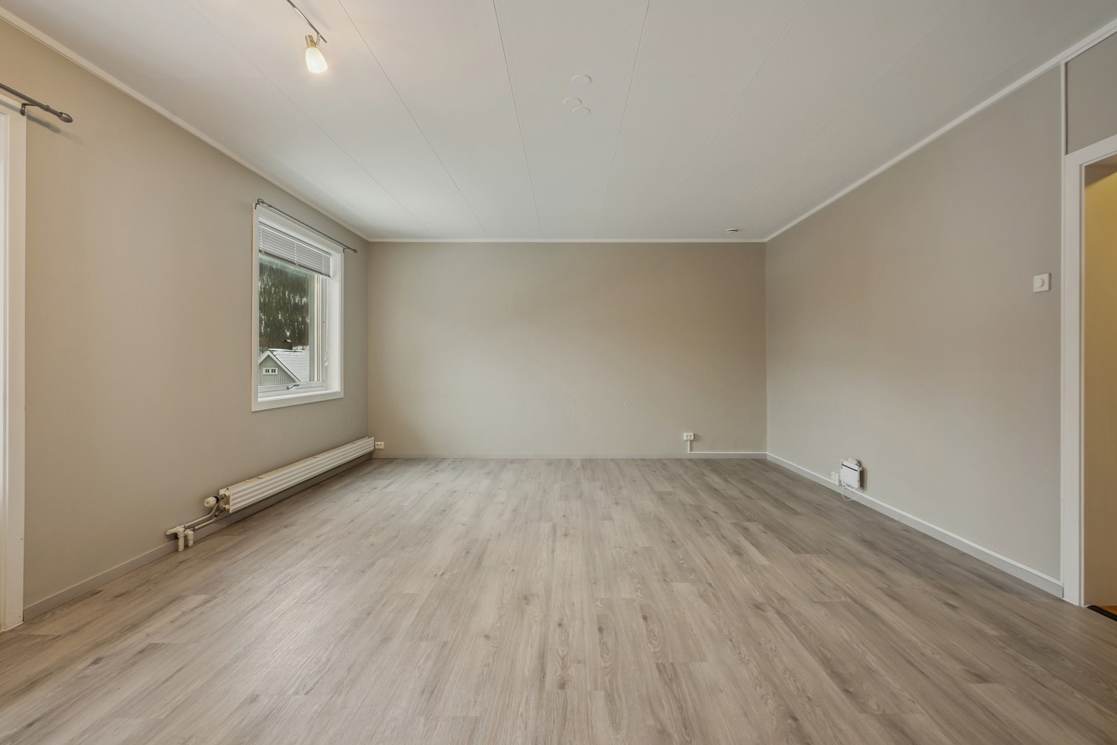 Boligen blir varmet opp med fjernvarme. Galleribilde