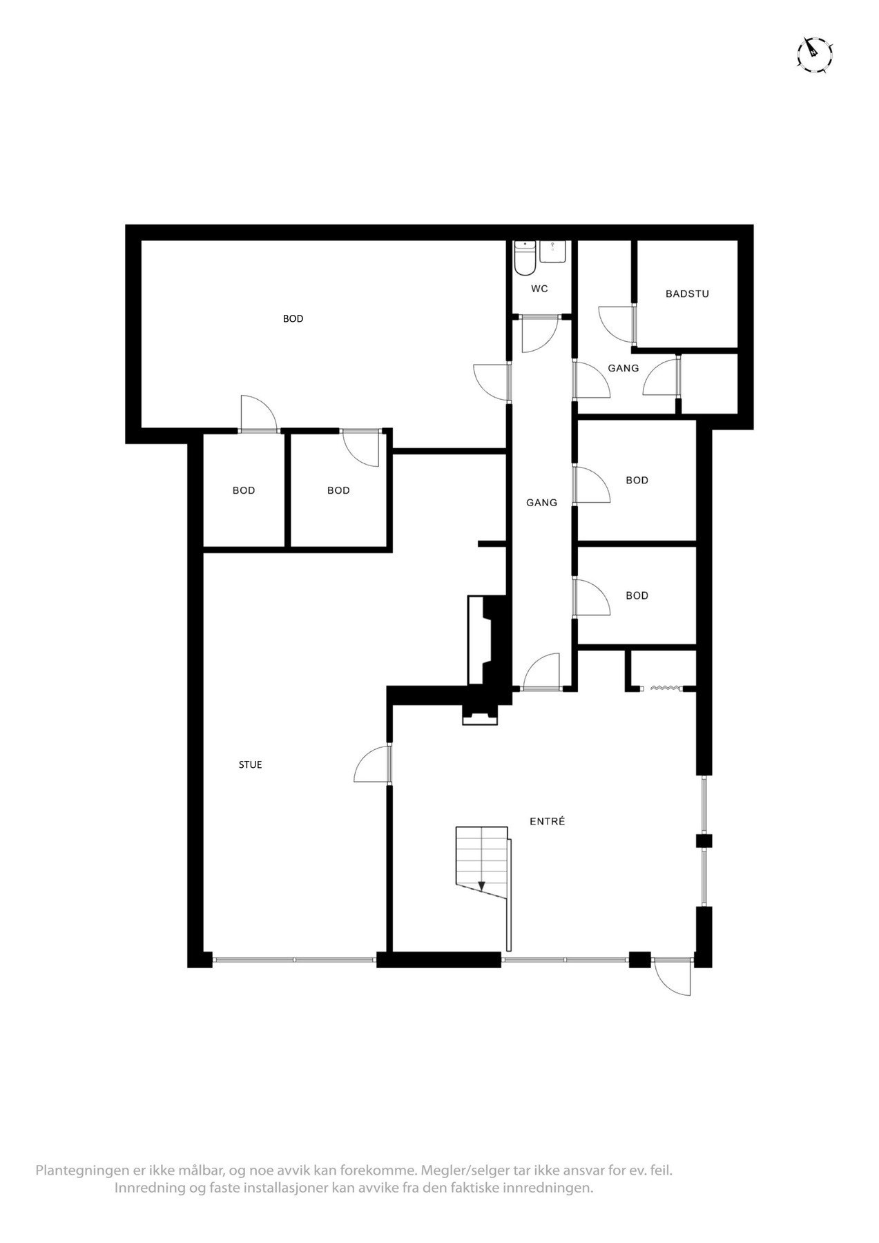 Plantegning underetasje. Galleribilde