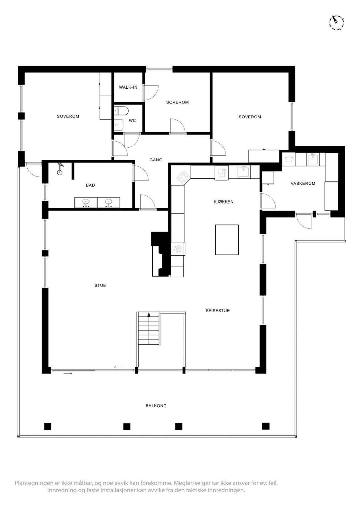 Plantegning hovedetasje. Galleribilde