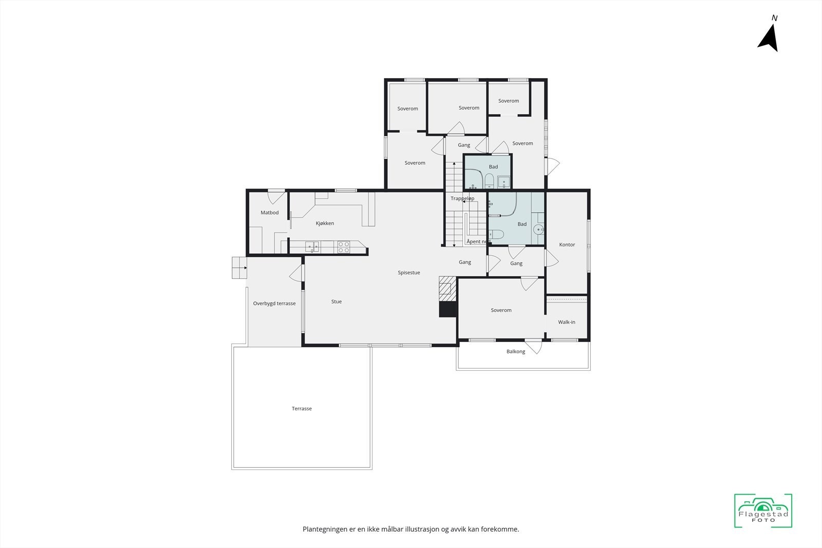 Plantegning - Hovedetasje Galleribilde