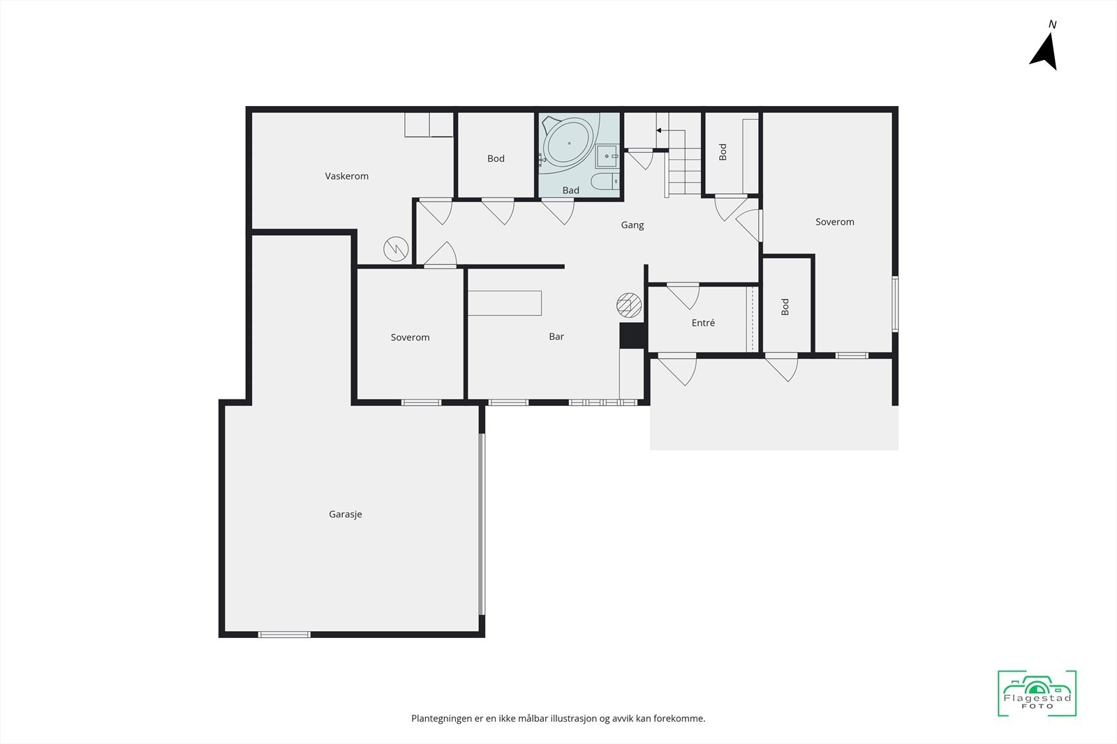 Plantegning - Kjelleretasje Galleribilde