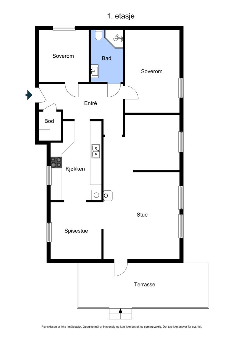 Planløsning hovedetasje Galleribilde