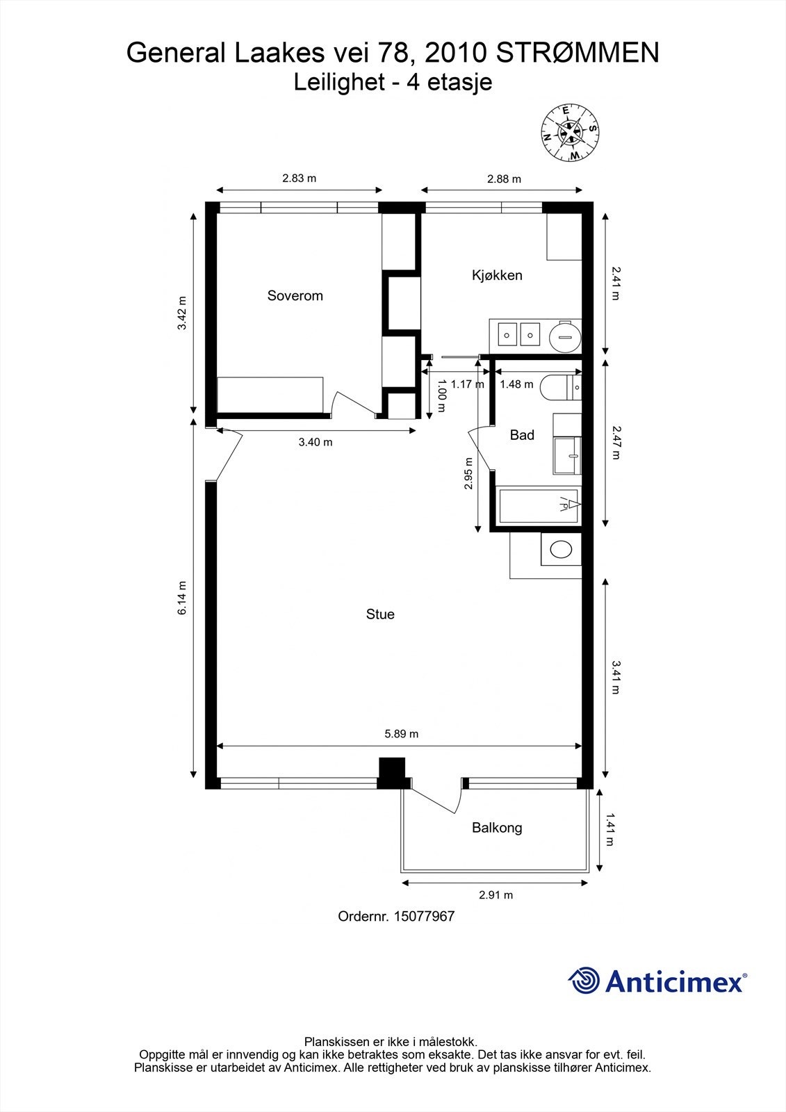 Plantegning 4. etasje Galleribilde