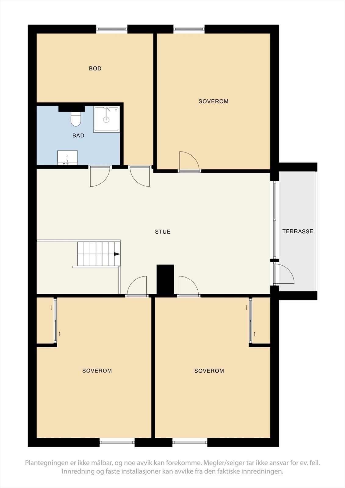 Plantegning, andre etasje - hoveddel Galleribilde