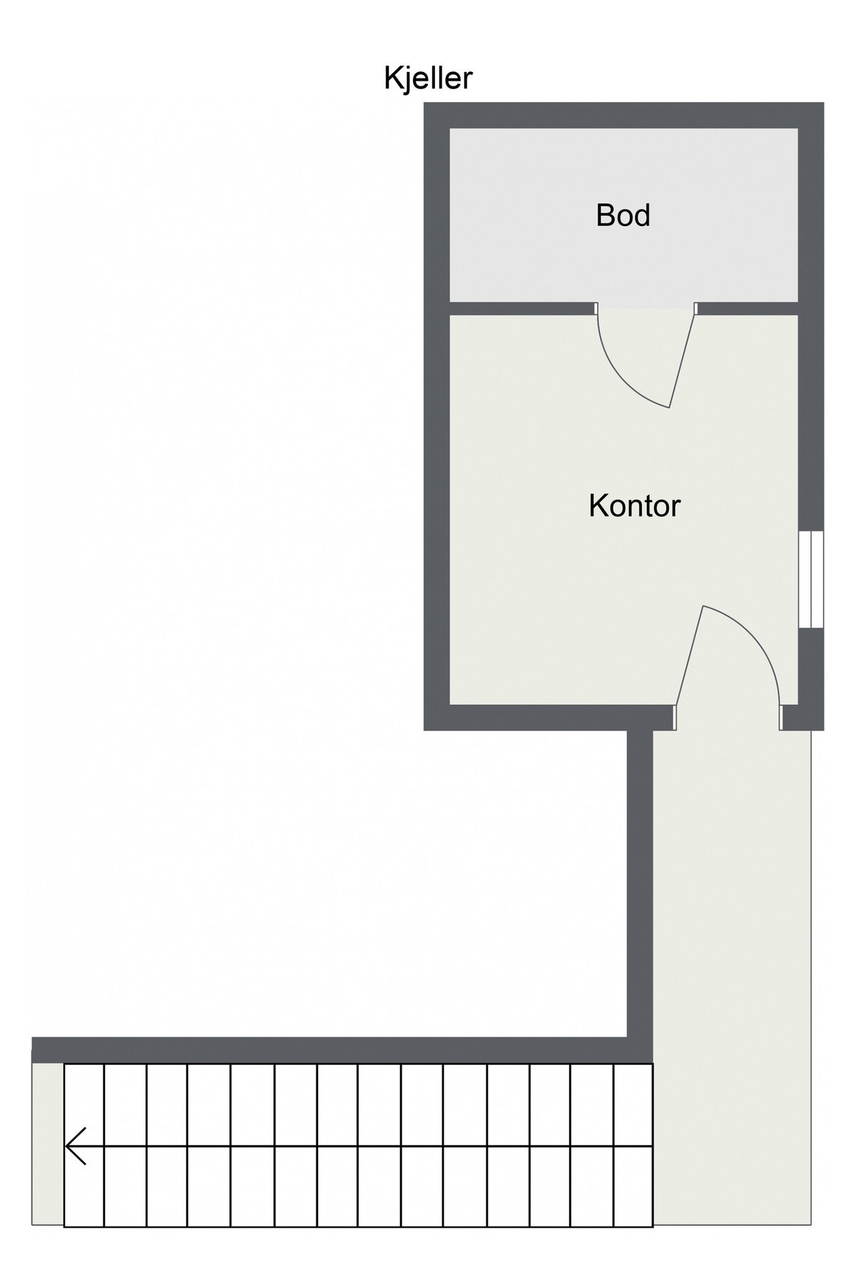 Planløsning u-etasje. Galleribilde