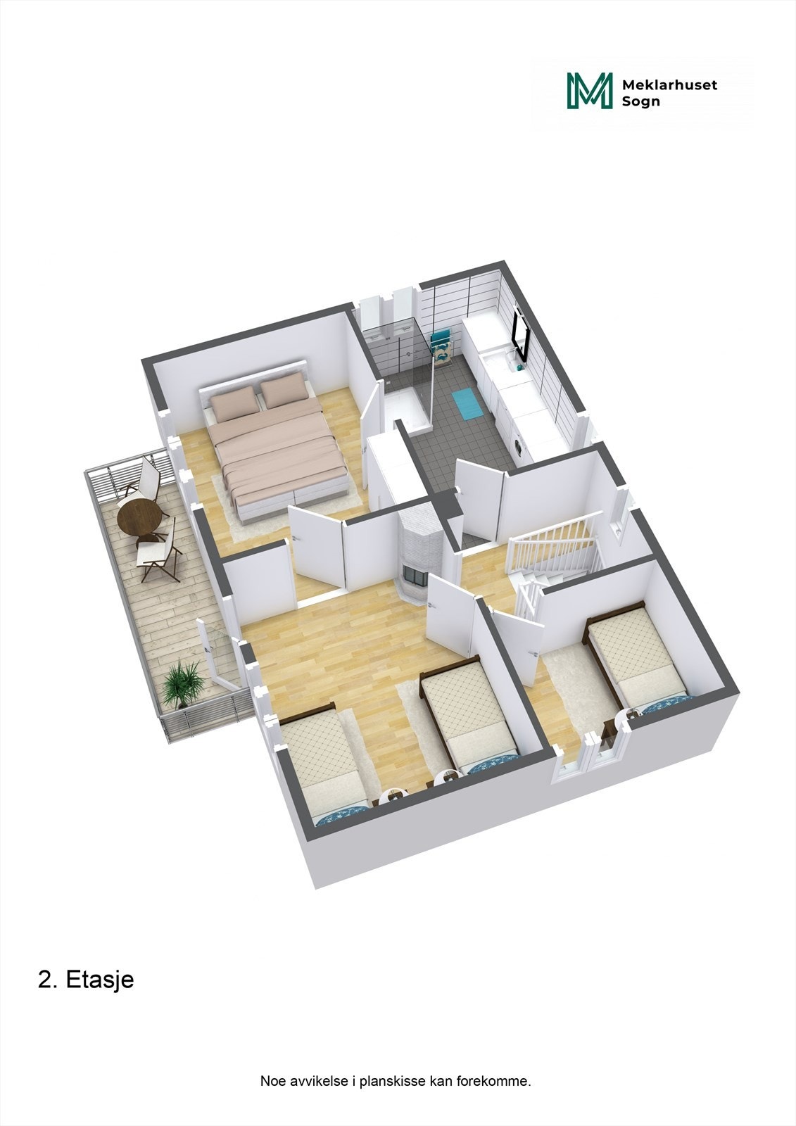 Planteikning 3D Loft Galleribilde
