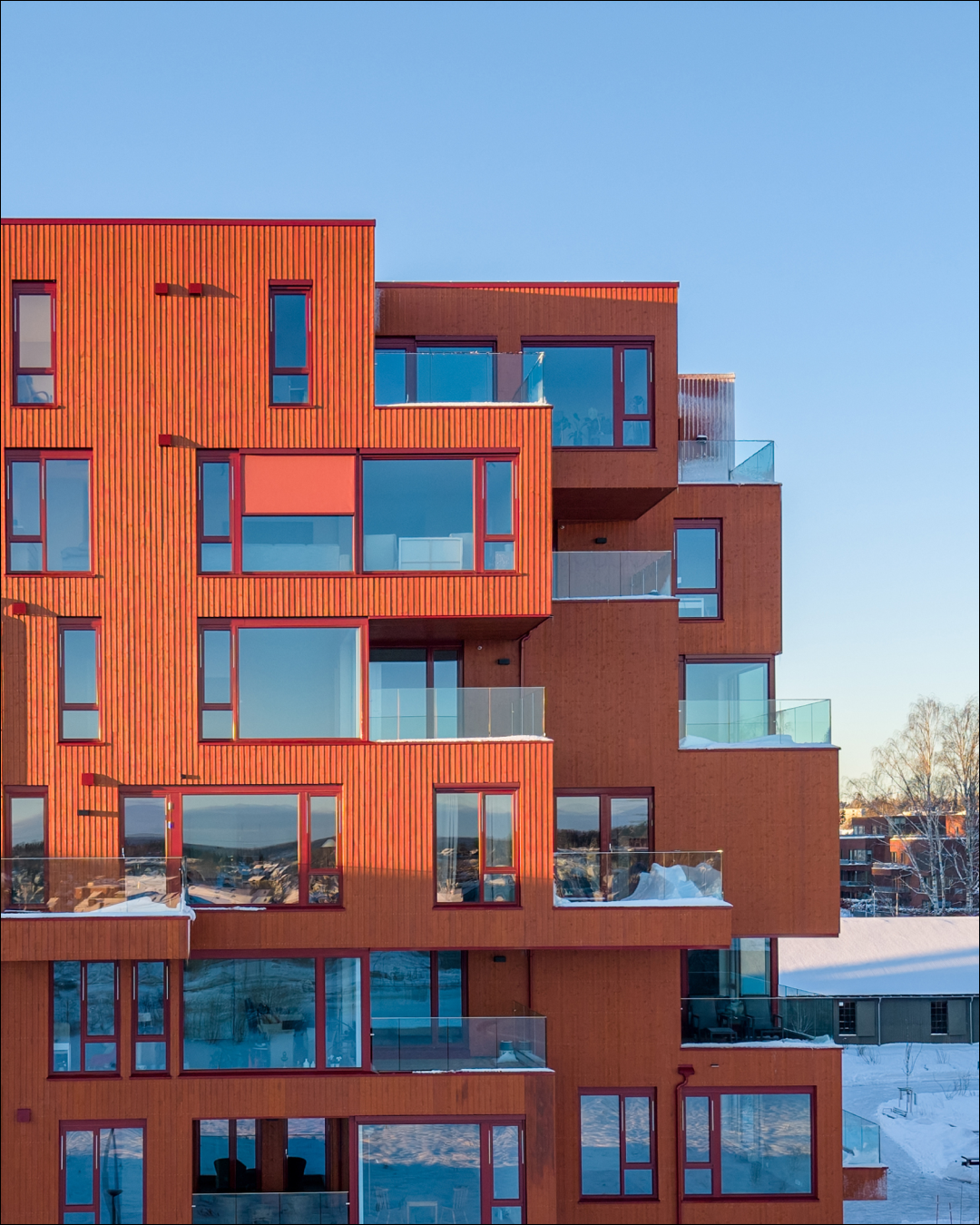 Fasade. Boligen ligger flott til i 7. etasje. Galleribilde